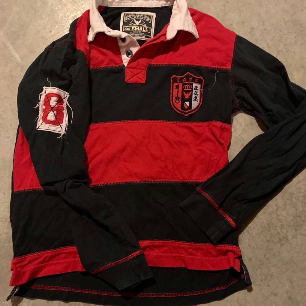 5 for $25 bundle option! 
Company 81 rugby shirt